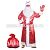 Карнавальный костюм "Дед Мороз серебристый", атлас, шуба, шапка, пояс, варежки, борода, мешок, р-р 56-58, рост 182 см