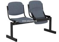 Блок стульев 2-местный, откидывающиеся сиденья, мягкий
