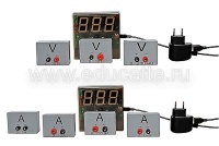 Набор датчиков силы тока и напряжения с независимой индикацией (амперметр и вольтметр дем.)
