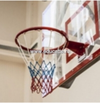 Сетка баскетбольная, нить 4,5мм., цветная, шнуровая