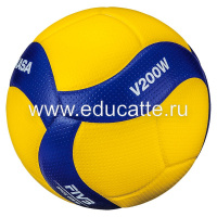 Мяч волейбольный Mikasa V200W, р.5, оф.мяч FIVB, FIVB Appr, синт.кожа (микрофиб)