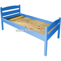 Кровать детская "Соня" массив синяя, настил фанера