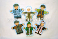 Набор рукавичек "Семья якутская", 6 шт