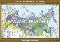 Учебн. карта "Растительность России" 100х140
