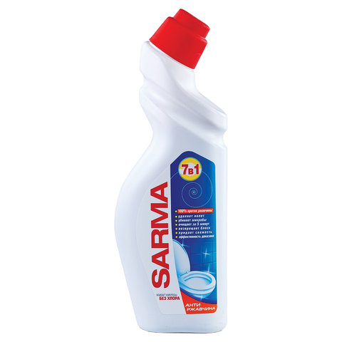 Чистящее средство дезинфицирующее 750 мл SARMA "Антиржавчина", для сантехники, убивает микробы, 70681