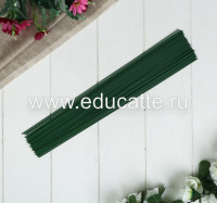 Проволока для изготовления искусственных цветов "Зелёная" длина 40 см сечение 0,2 см, 50 шт