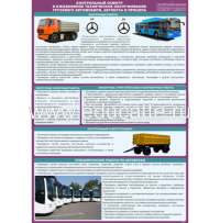 Плакат "Контрольный осмотр и ежедневное техническое обслуживание грузового автомобиля, автобуса и прицепа"