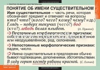 Таблицы демонстрационные "Русский язык. Имя существительное"