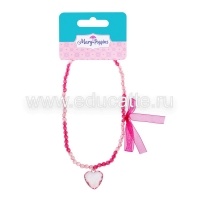Ожерелье с брелоком "Розовое сердце"