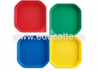 Fun2 Play Лоток для активных игр 4 цвета - синий, зелёный, жёлтый, красный, 25 x 25 x 2cm, 4шт.