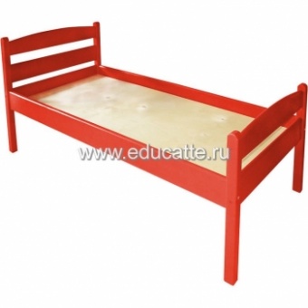Кровать детская "Соня" массив красная, настил фанера