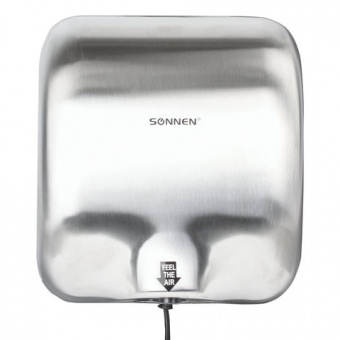 Сушилка для рук SONNEN HD-999, 1800 Вт, нержавеющая сталь, антивандальная, хром, 604746