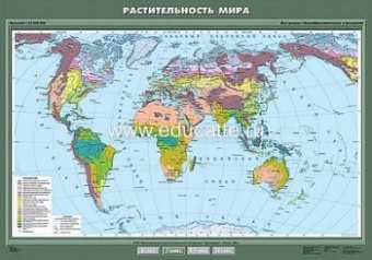 Учебн. карта "Растительность мира" 100х140