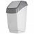 Ведро-контейнер 25 л, с крышкой (качающейся), для мусора, "Хапс", 55х30х28 см, серое, IDEA, М 2472