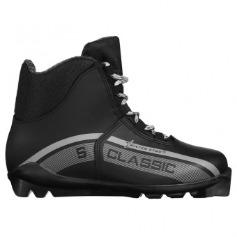 Ботинки лыжные Winter Star classic, SNS, р. с 37-44, цвет чёрный, лого серый
