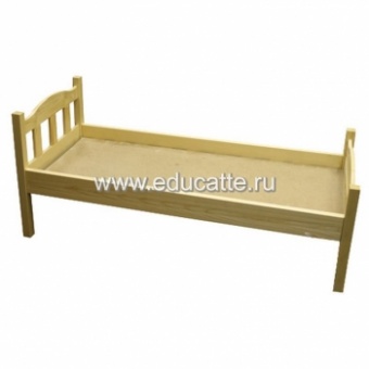Кровать детская (массив) с реечной спинкой, ложе фанера (120х60)