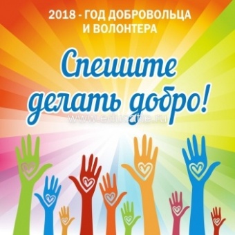 Баннер "Спешите делать добро!" 2018-год добровольца и волонтера