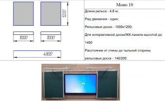 Рельсовая система PolyGlide Slide Mono для использования с ЖК-панелями и интерактивными досками