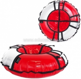 Санки надувные X-Match ПВХ, D-110 см, сер-красный